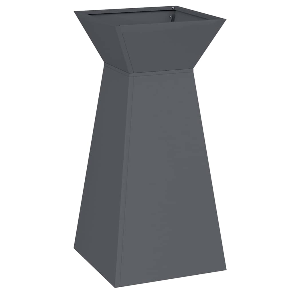 Pillar Planter Anthracite 35 x 35 x 73 cm Steel