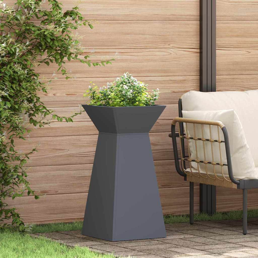 Pillar Planter 2 pcs Anthracite 35 x 35 x 73 cm Steel