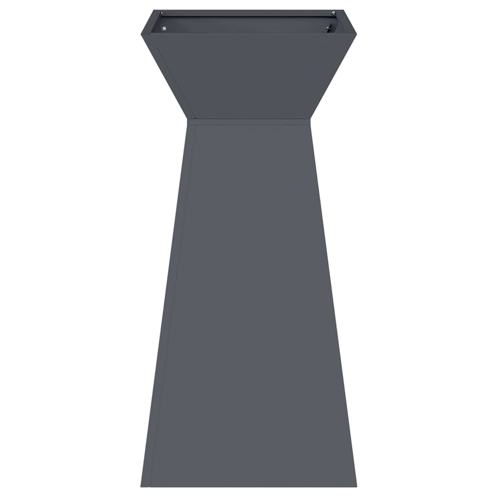 Pillar Planter 2 pcs Anthracite 35 x 35 x 73 cm Steel