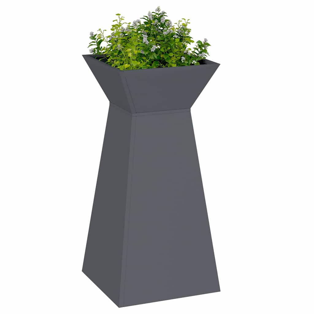 Pillar Planter 2 pcs Anthracite 35 x 35 x 73 cm Steel