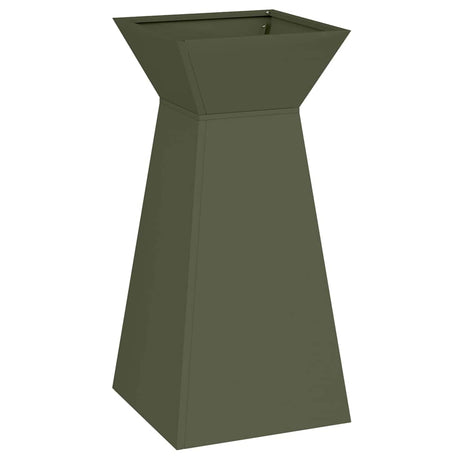 Pillar Planter Olive 35 x 35 x 73 cm Steel