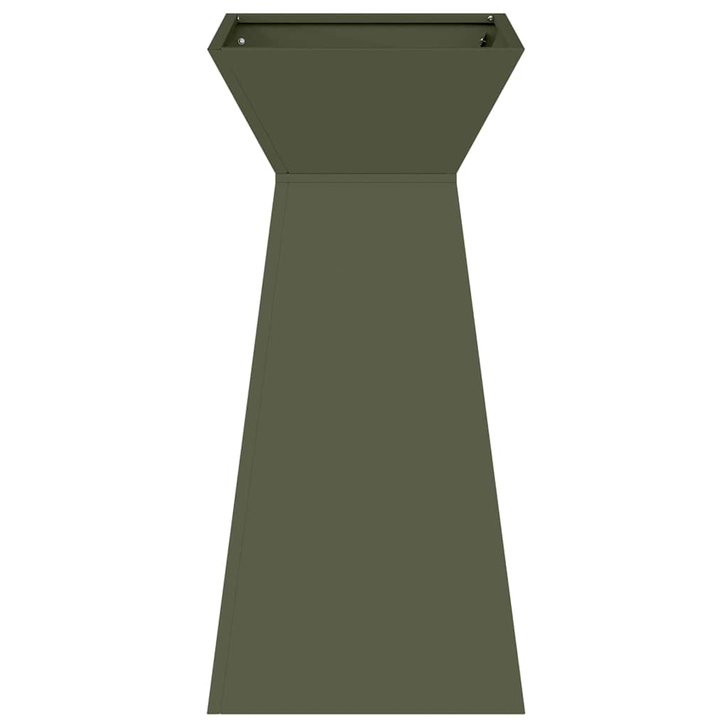 Pillar Planter Olive 35 x 35 x 73 cm Steel