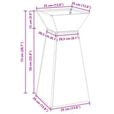 Pillar Planter Olive 35 x 35 x 73 cm Steel