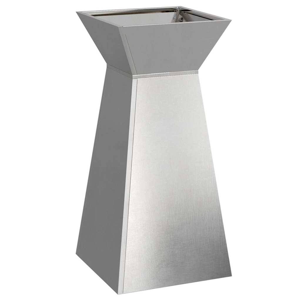Pillar Planter Silver 35 x 35 x 73 cm Steel