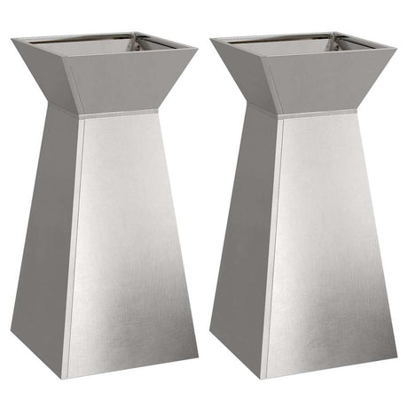Pillar Planter 2 pcs Silver 35 x 35 x 73 cm Steel