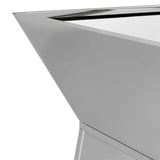 Pillar Planter Silver 35 x 35 x 73 cm Steel