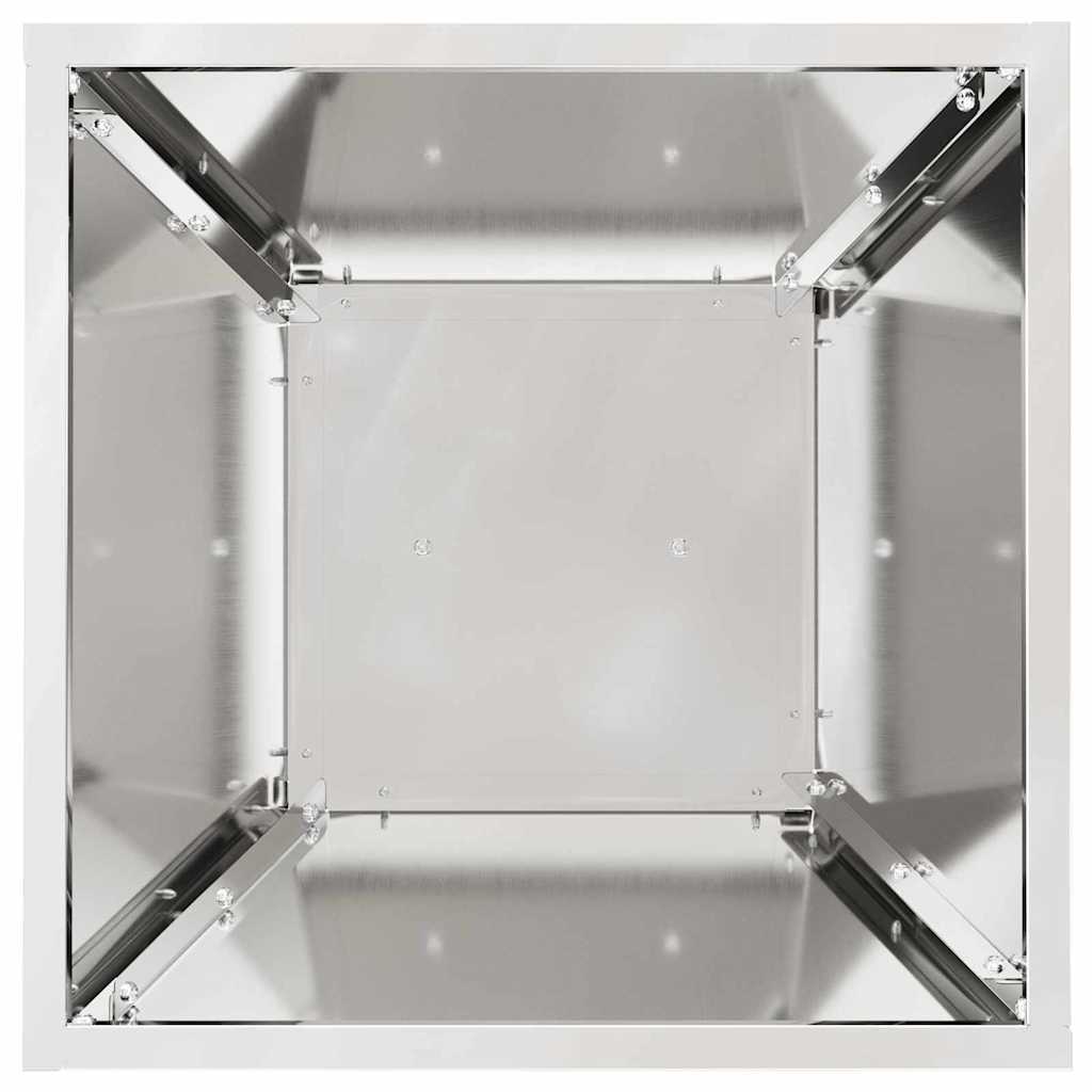 Pillar Planter 2 pcs Silver 35 x 35 x 73 cm Steel
