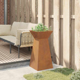 Pillar Planter Silver 35 x 35 x 73 cm Steel