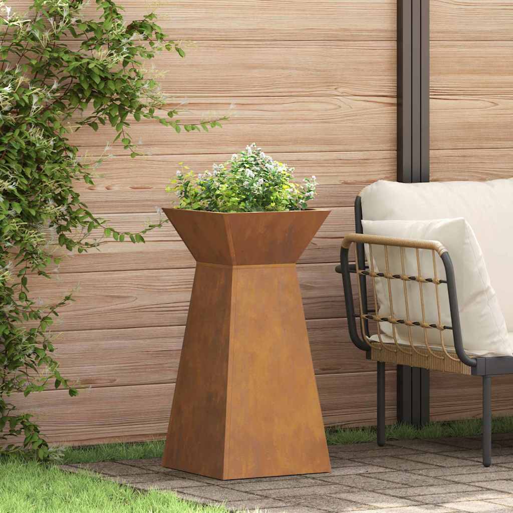 Pillar Planter 2 pcs Silver 35 x 35 x 73 cm Steel