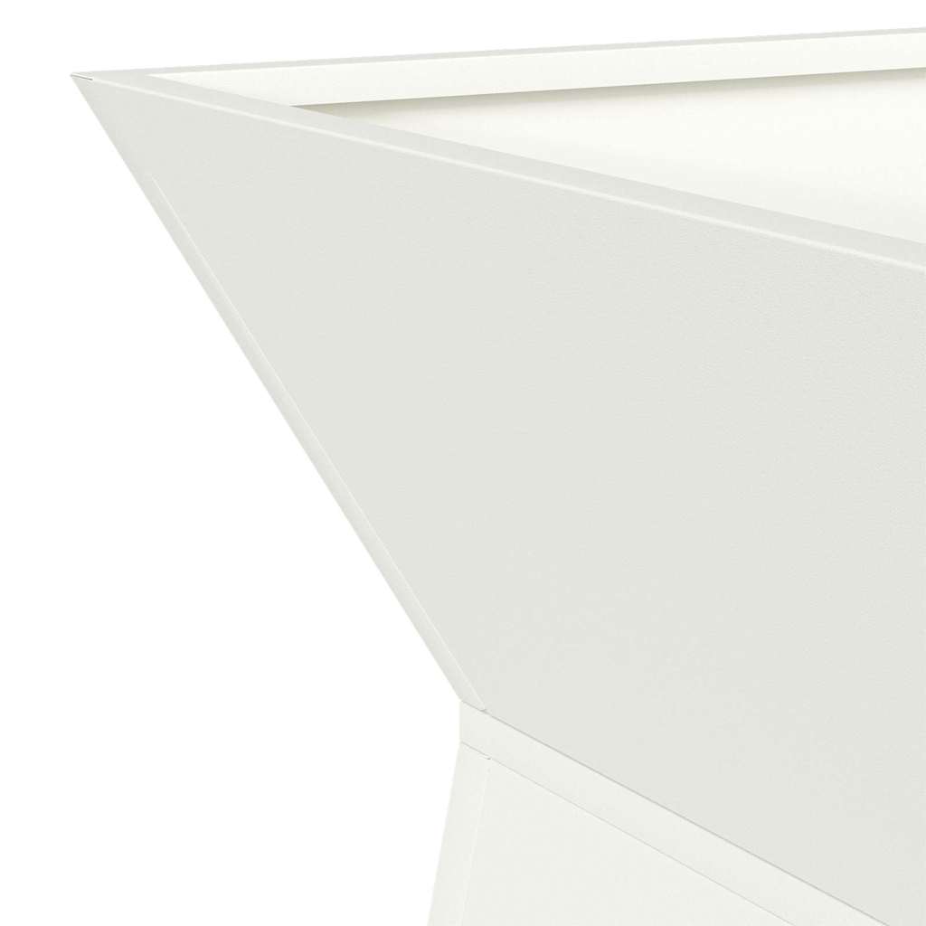 Pillar Planter White 40 x 40 x 100 cm Steel