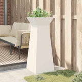 Pillar Planter White 40 x 40 x 100 cm Steel