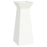 Pillar Planter White 40 x 40 x 100 cm Steel