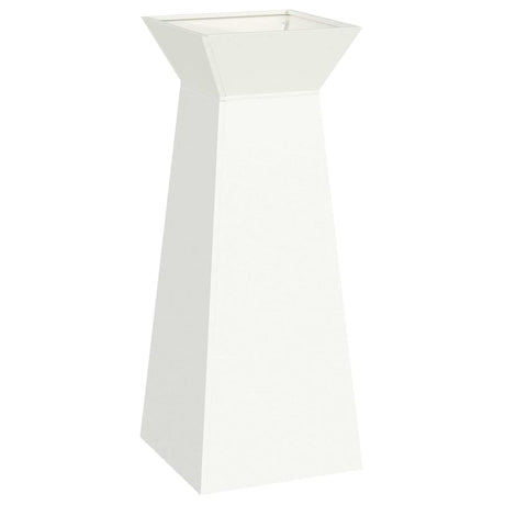 Pillar Planter White 40 x 40 x 100 cm Steel