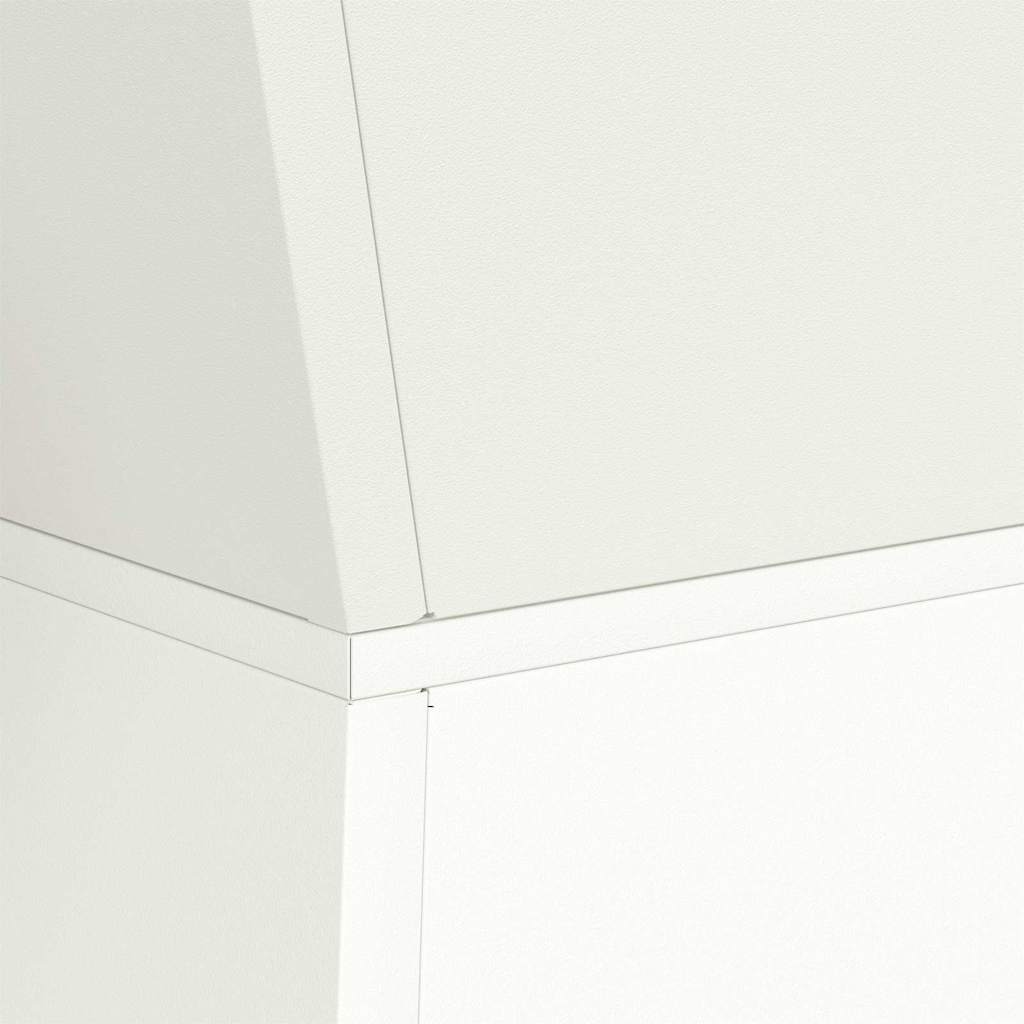 Pillar Planter 2 pcs White 40 x 40 x 100 cm Steel