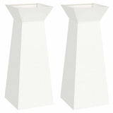 Pillar Planter 2 pcs White 40 x 40 x 100 cm Steel