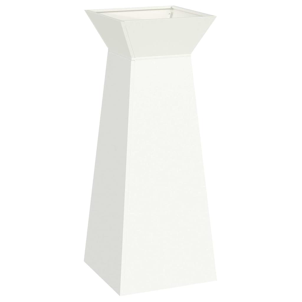 Pillar Planter 2 pcs White 40 x 40 x 100 cm Steel