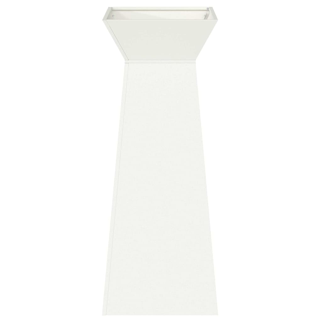 Pillar Planter 2 pcs White 40 x 40 x 100 cm Steel