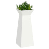 Pillar Planter 2 pcs White 40 x 40 x 100 cm Steel