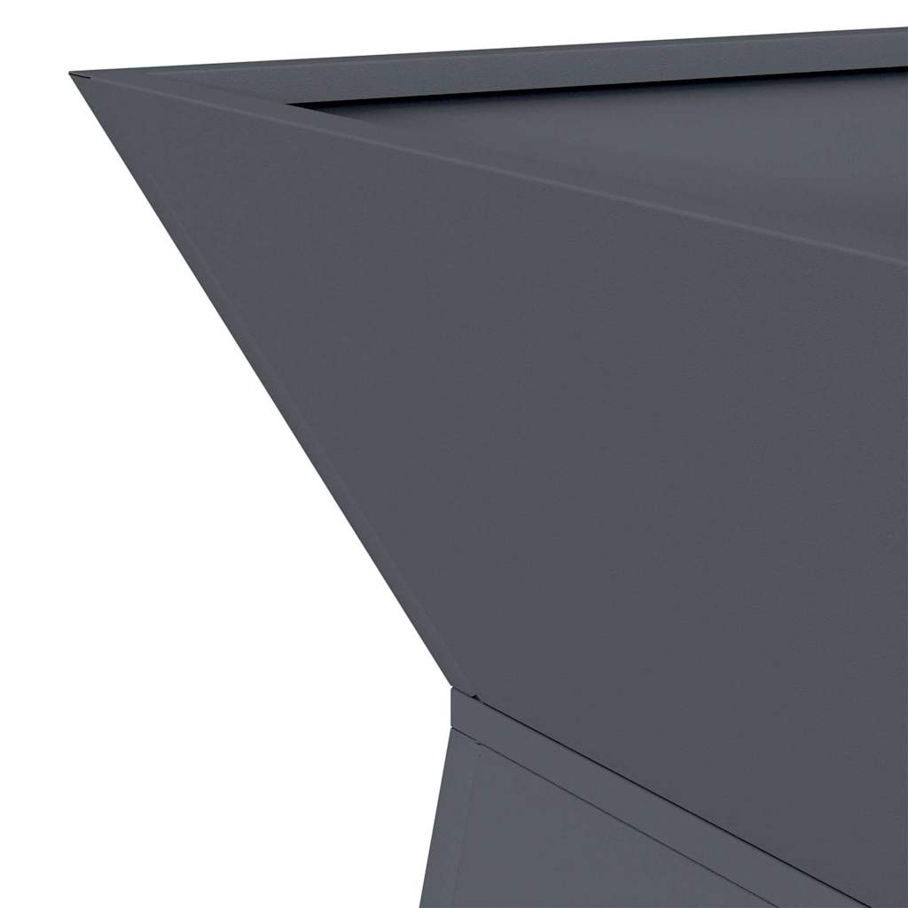 Pillar Planter 2 pcs Anthracite 40 x 40 x 100 cm Steel