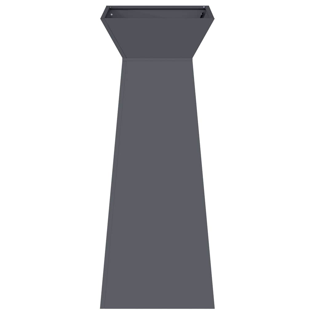 Pillar Planter 2 pcs Anthracite 40 x 40 x 100 cm Steel