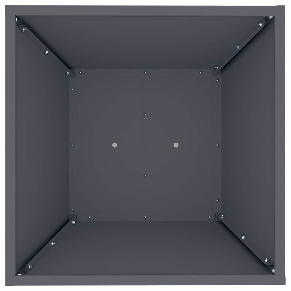 Pillar Planter 2 pcs Anthracite 40 x 40 x 100 cm Steel