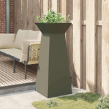Pillar Planter Olive 40 x 40 x 100 cm Steel