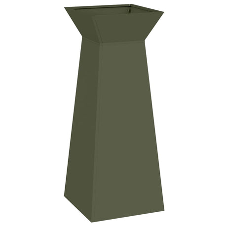 Pillar Planter Olive 40 x 40 x 100 cm Steel
