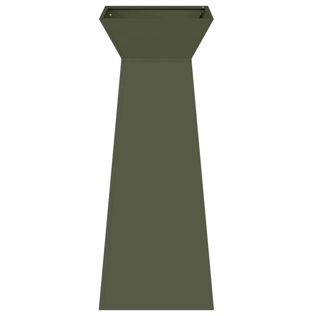 Pillar Planter Olive 40 x 40 x 100 cm Steel