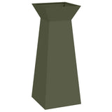 Pillar Planter 2 pcs Olive 40 x 40 x 100 cm Steel