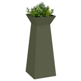 Pillar Planter 2 pcs Olive 40 x 40 x 100 cm Steel