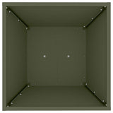 Pillar Planter 2 pcs Olive 40 x 40 x 100 cm Steel