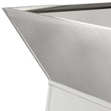 Pillar Planter Silver 40 x 40 x 100 cm Steel