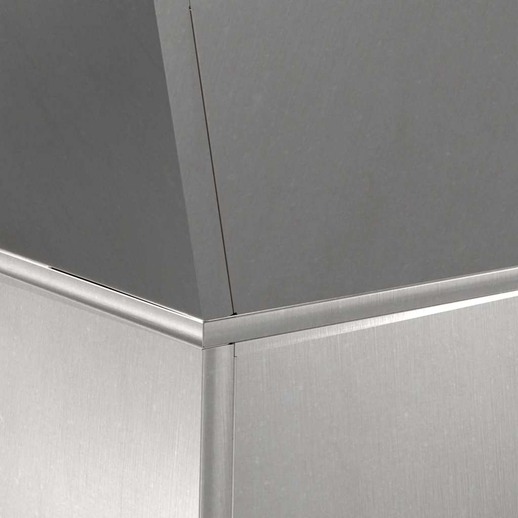 Pillar Planter Silver 40 x 40 x 100 cm Steel