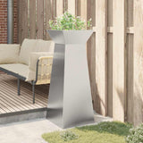 Pillar Planter Silver 40 x 40 x 100 cm Steel