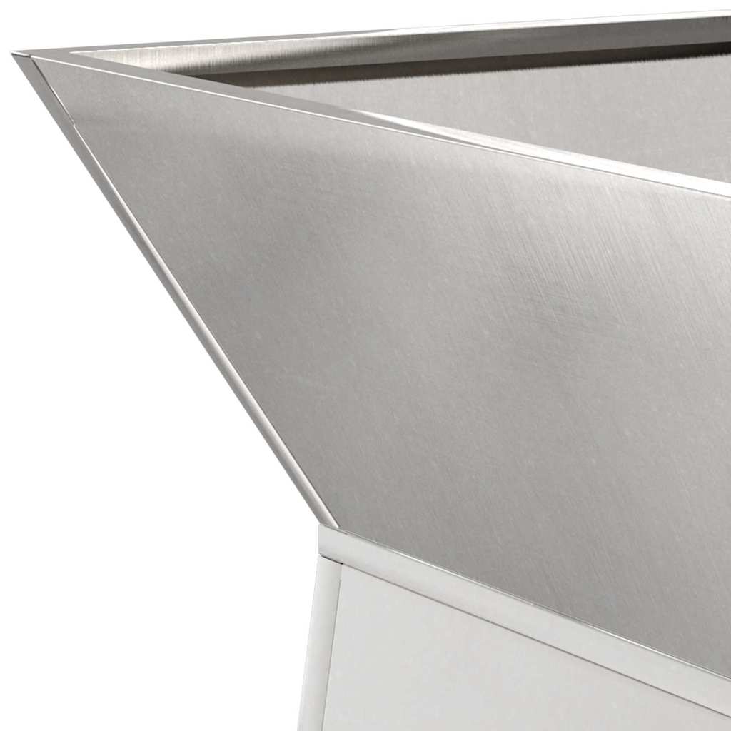 Pillar Planter 2 pcs Silver 40 x 40 x 100 cm Steel