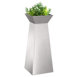 Pillar Planter 2 pcs Silver 40 x 40 x 100 cm Steel