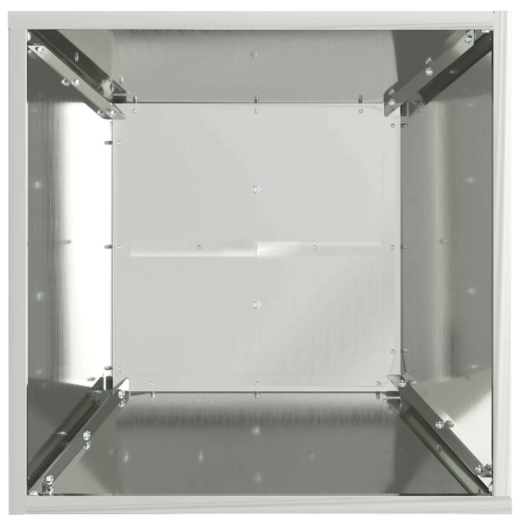 Pillar Planter 2 pcs Silver 40 x 40 x 100 cm Steel