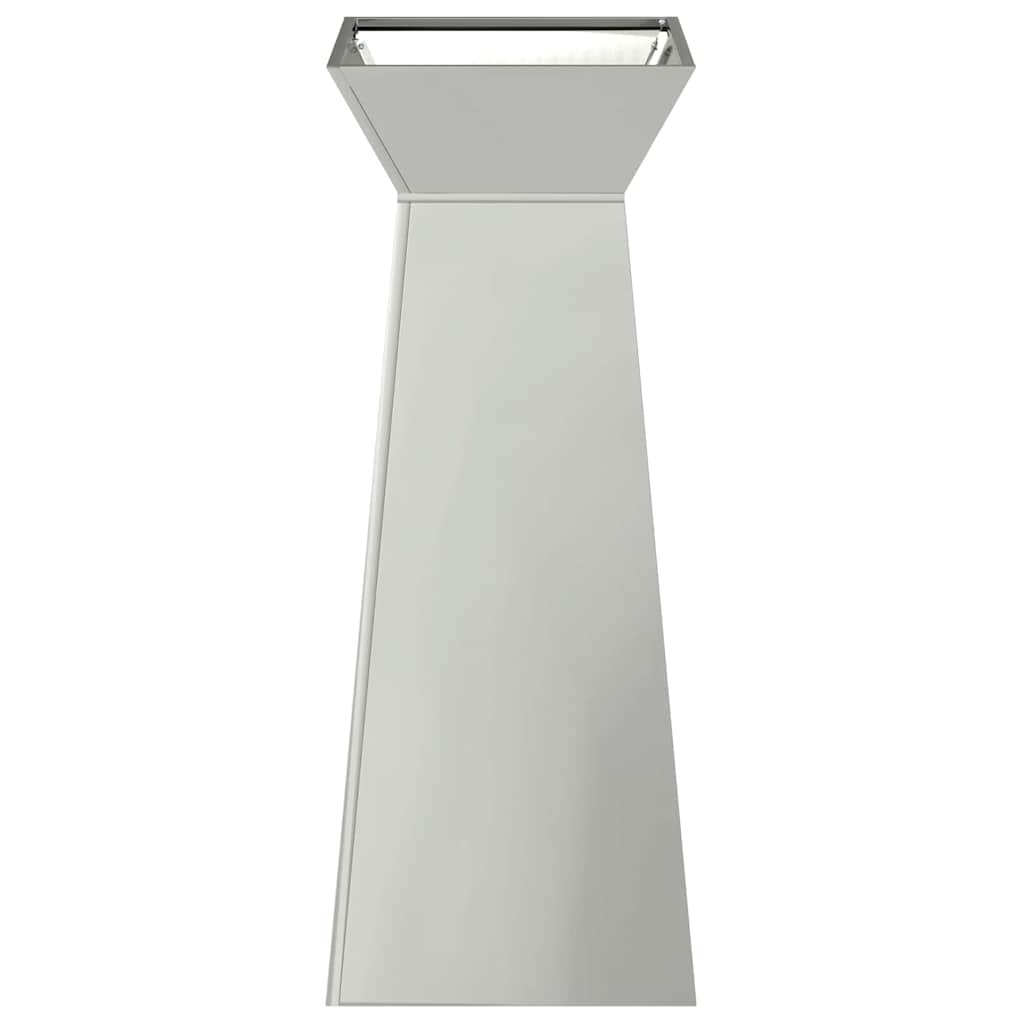 Pillar Planter 2 pcs Silver 40 x 40 x 100 cm Steel