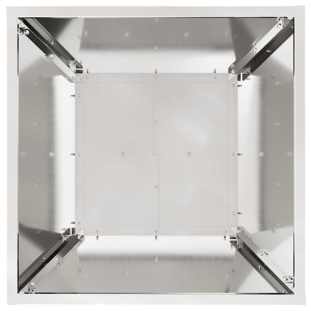 Pillar Planter 2 pcs Silver 40 x 40 x 100 cm Steel