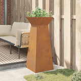 Pillar Planter Silver 40 x 40 x 100 cm Steel