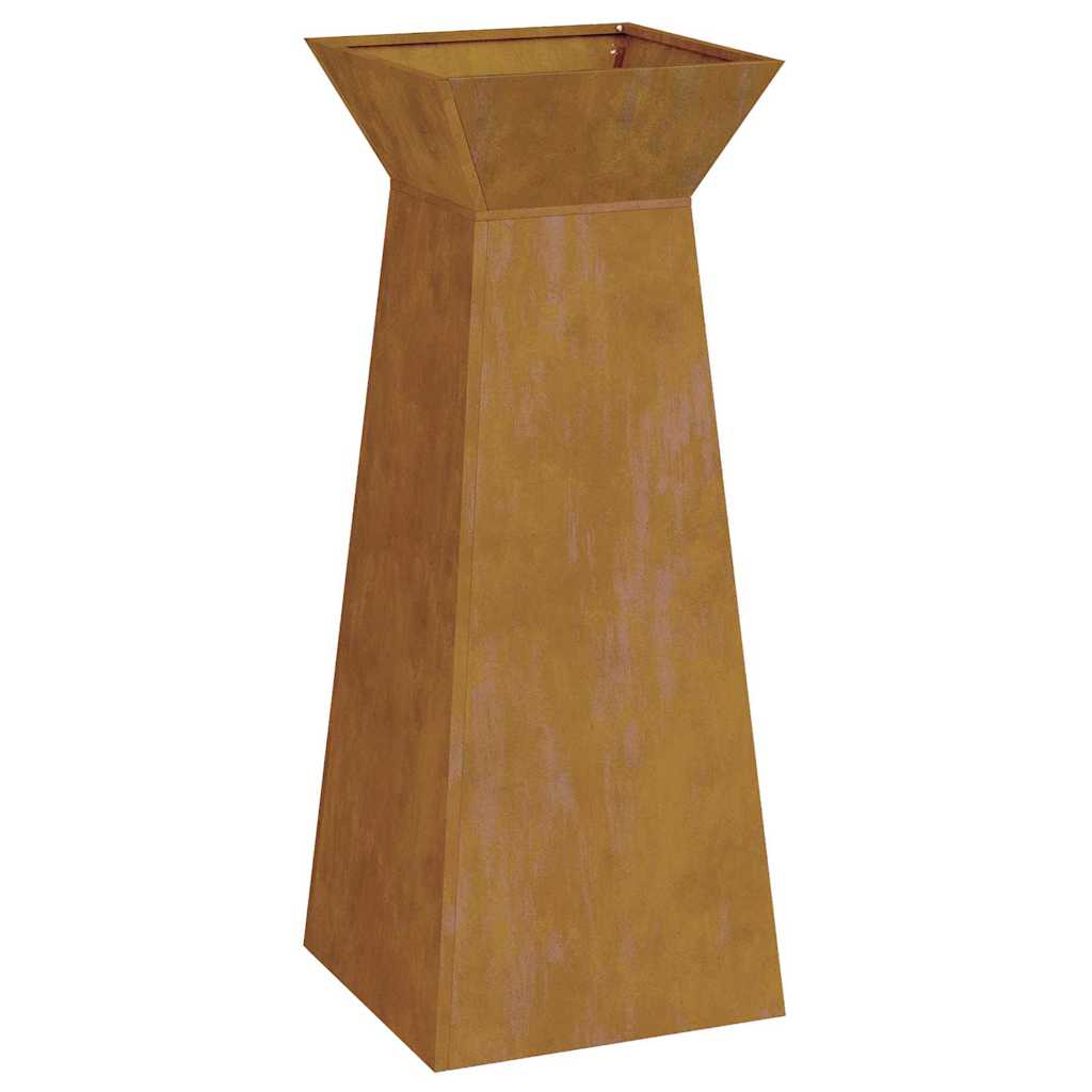 Pillar Planter Silver 40 x 40 x 100 cm Steel