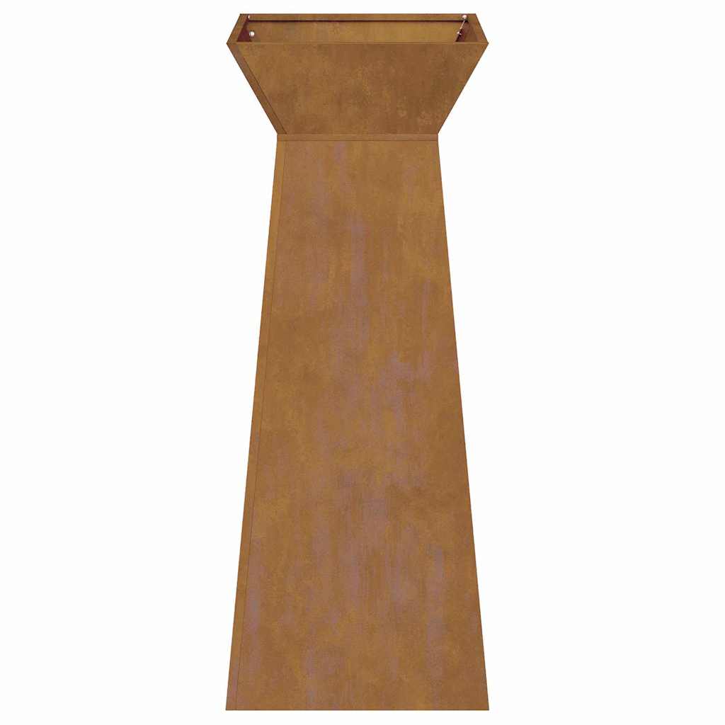 Pillar Planter Silver 40 x 40 x 100 cm Steel