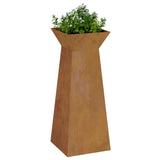 Pillar Planter Silver 40 x 40 x 100 cm Steel