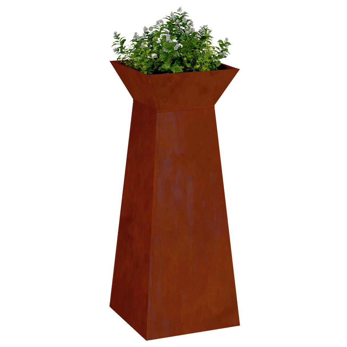 Pillar Planter 2 pcs Silver 40 x 40 x 100 cm Weathering Steel