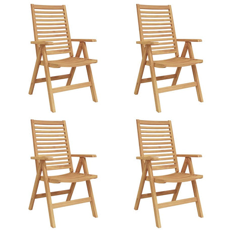 Garden Chair 4 pcs Brown 52 x 64.5 x 108 cm Solid teak wood