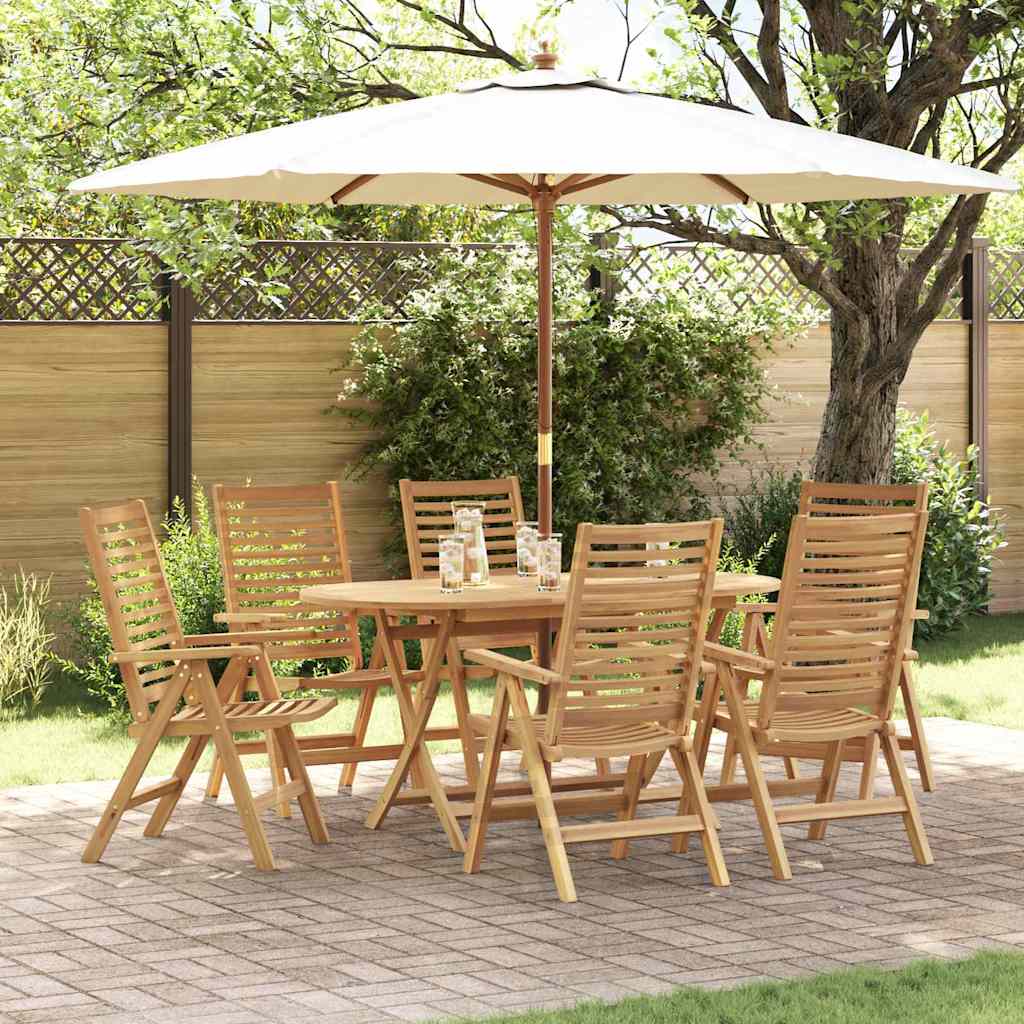 Garden Chair 6 pcs Brown 52 x 64.5 x 108 cm Solid teak wood