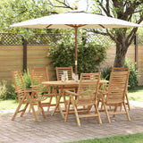 Garden Chair 6 pcs Brown 52 x 64.5 x 108 cm Solid teak wood