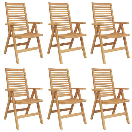 Garden Chair 6 pcs Brown 52 x 64.5 x 108 cm Solid teak wood