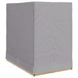 Double Sun Lounger with Roof Beige 205 x 129 x 200 cm PE rattan