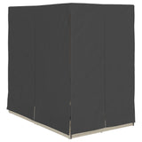 Double Sun Lounger with Roof Light grey 205 x 129 x 200 cm